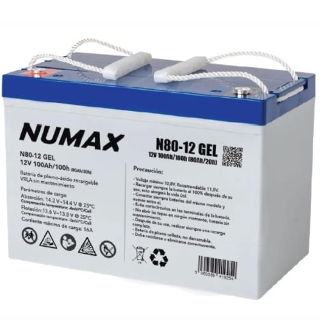 BATERÍA GEL 12V 100AH C100 NUMAX - 1