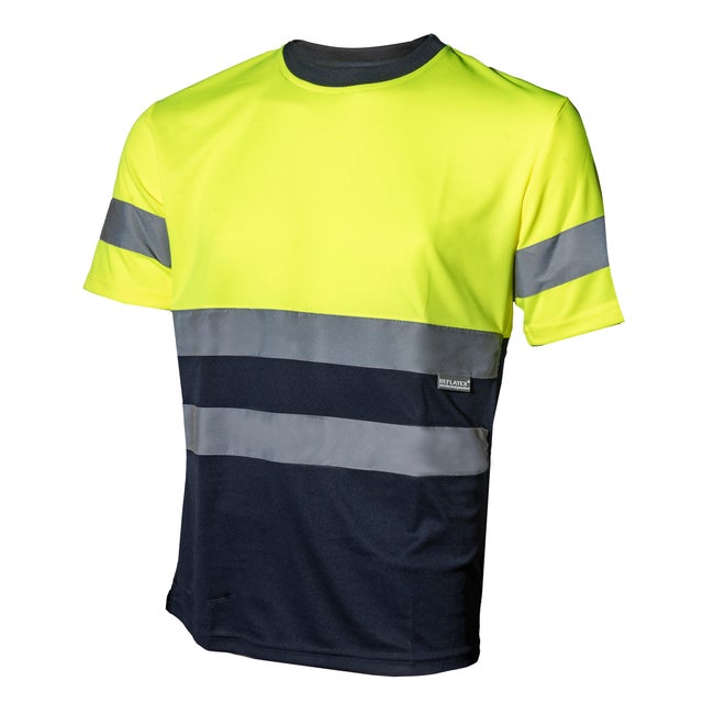 CAMISETA ALTA VISIBILIDAD AZUL AMARILLO TALLA L VELILLA SERIE 305506