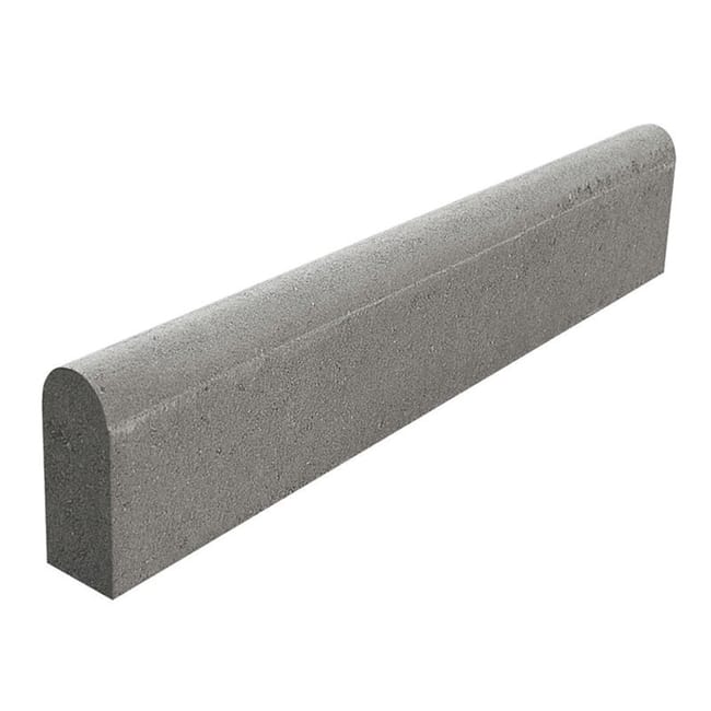 BORDILLO DE HORMIGÓN REDONDEADO GRIS 100X20X8CM - 1