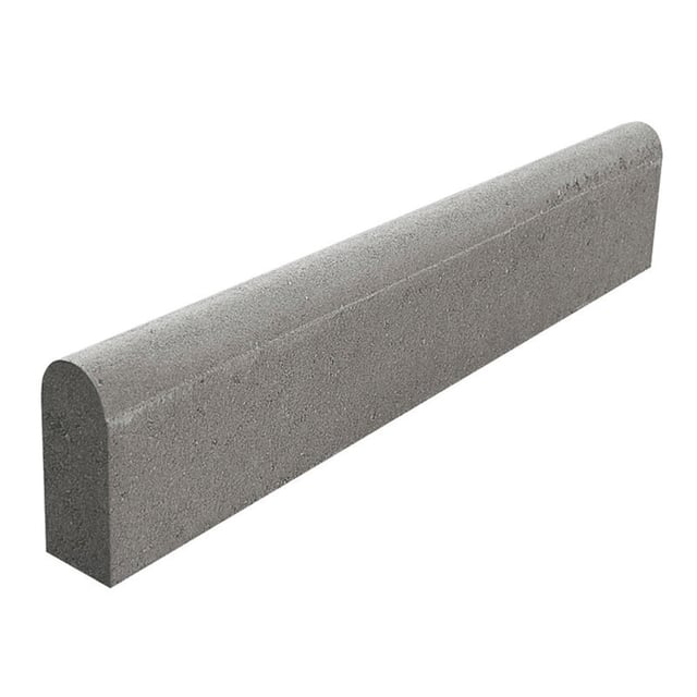 BORDILLO DE HORMIGÓN REDONDEADO GRIS 100X20X8CM