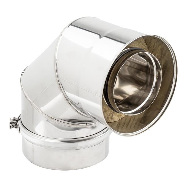 CODO 90º INOXIDABLE PARED DOBLE 100MM - 1