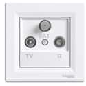 TOMA TV-SAT MEDIA MONOBLOCK SERIE ASFORA BLANCO - 1