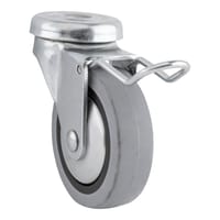 RUEDA CARRETILLA 60MM GOMA. HASTA 25KG. LLANTA ACERO - 1