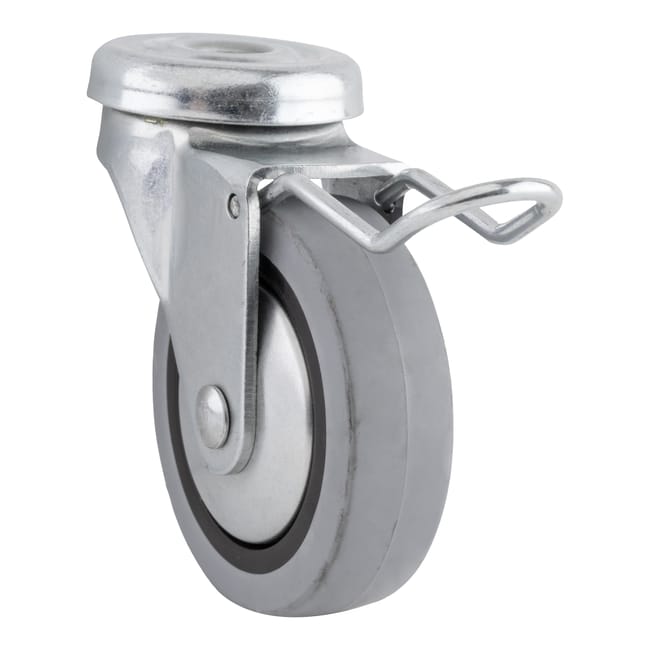 RUEDA CARRETILLA 60MM GOMA. HASTA 25KG. LLANTA ACERO - 1