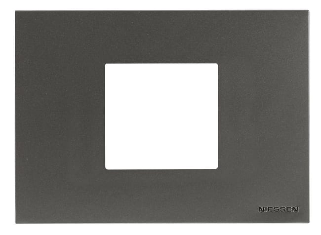 MARCO MONOCAJA 2 MODULOS SERIE ZENIT ANTRACITA - 1