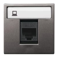 TOMA RED RJ45 CON TAPA SERIE ZENIT ANTRACITA - 1