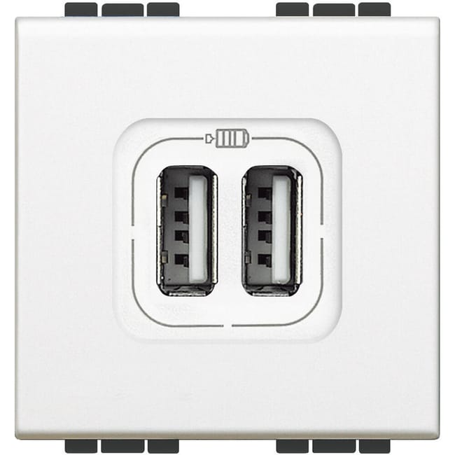 TOMA USB DOBLE SERIE LIVING BLANCO - 1