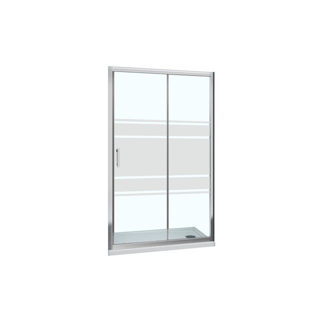 MAMPARA DE DUCHA FRONTAL CORREDERA LEXIE 100CM CROMO