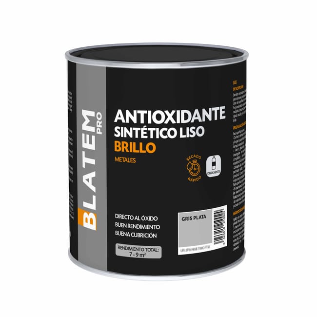 ESMALTE SINTETICO ANTIOXIDANTE BRILLANTE 750ML GRIS PLATA - 1