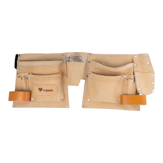 PORTAHERRAMIENTAS DE PIEL DOBLE 11 BOLSILLOS