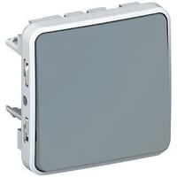 PULSADOR SERIE PLEXO COMPONIBLE GRIS IP55 - 1