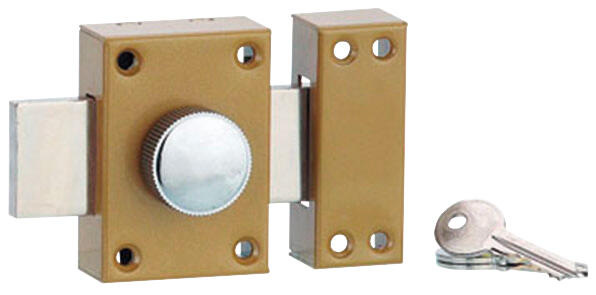 CERROJO DE SOBREPONER APERTURA BOTON Y CILINDRO