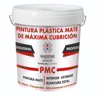 PINTURA PLASTICA BLANCA MATE 15L MAXIMA CUBRICION - 1