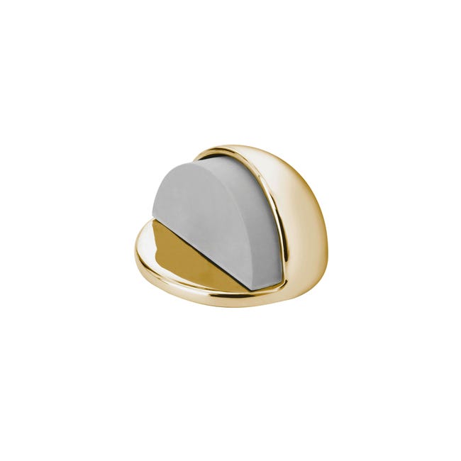 TOPE METALICO PARA PUERTA ADHESIVO CON JUNTA DE SILICONA ORO INOFIX - 1