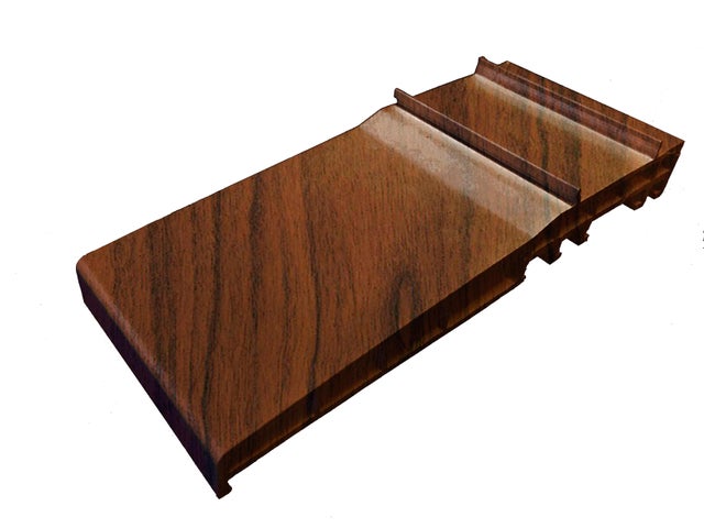 PERFIL VIERTEAGUAS VENTANA PVC NOGAL
