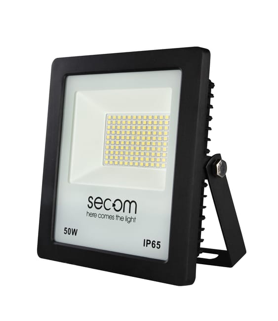 PROYECTOR LED 50W LUZ FRIA IP65 NEGRO SECOM - 1