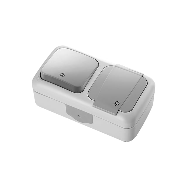 SCHUKO+INTERRUP SERIE SIEMENS COLOR GRIS IP54