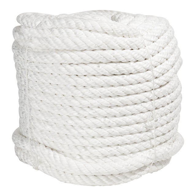 CUERDA  NYLON CABLEADA 16MM 50M BLANCO MATE  ROMBULL