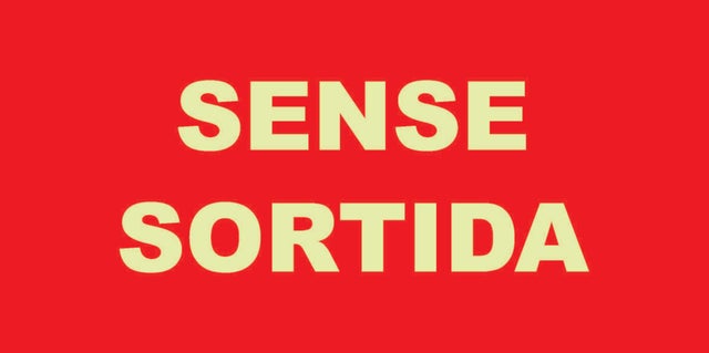 SEÑAL FOTOLUMINISCENTE SIN SALIDA 1UD