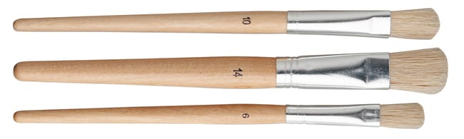 PINCELES PLANOS PENTRILO LOTE 3 PIEZAS - 1