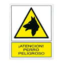 SEÑAL PVC PERRO PELIGROSO 1UD - 1