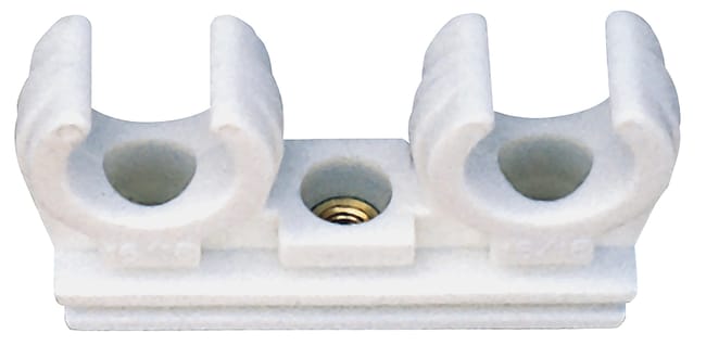 CLIP DOBLE FIJATUBO 20-22MM 5 UNIDADES - 1