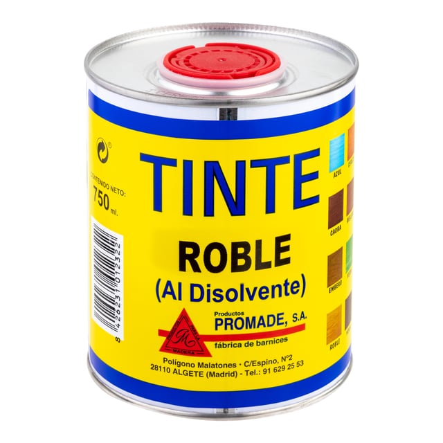 TINTE DISOLVENTE PARA  MADERA PROMADE 750ML ROBLE