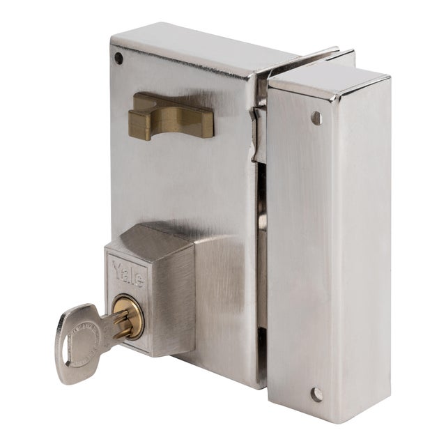 CERRADURA SOBREPONER 70  MM. NIQUELADA 56 A DERECHA YALE