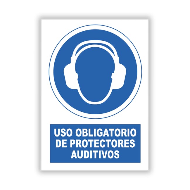 SEÑAL RECTANGULAR PROTECCIÓN AURICULARES 1UD - 1