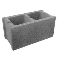 BLOQUE DE HORMIGÓN LISO GRIS  39X19X19 CM - 1