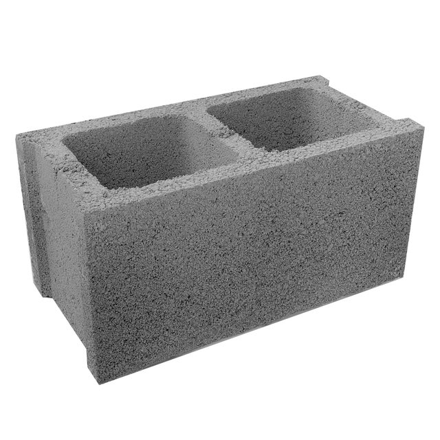 BLOQUE DE HORMIGÓN LISO GRIS  39X19X19 CM