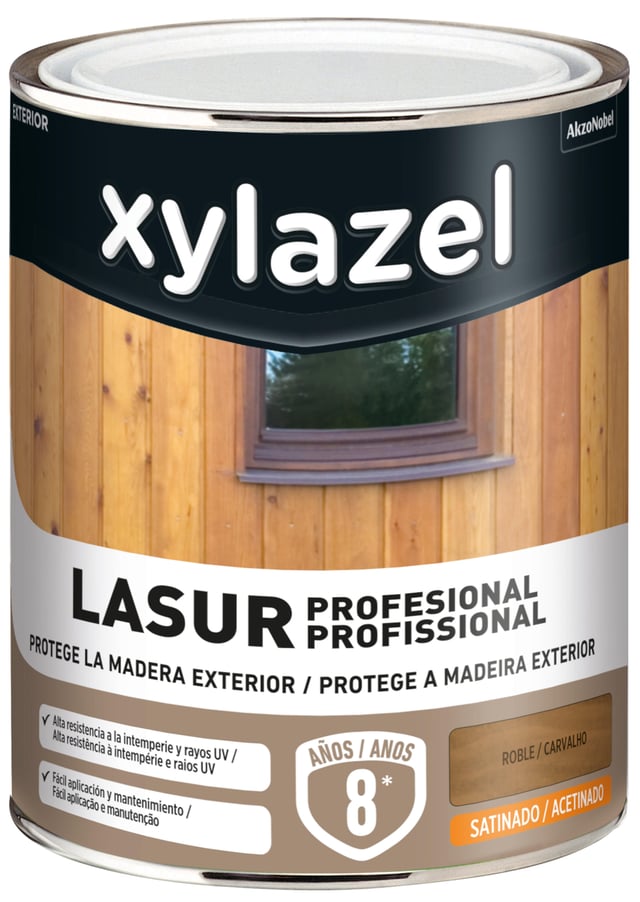 LASUR SINTÉTICO SATINADO XYLAZEL 750ML ROBLE