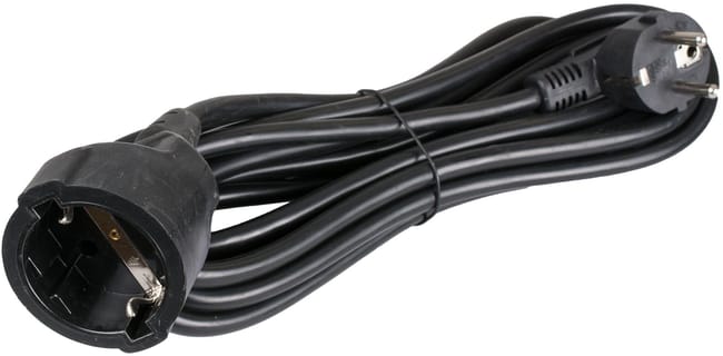 PROLONGADOR CABLE 3X1.5MM2  5 METROS NEGRO - 1