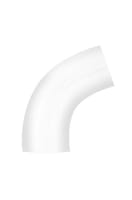 CODO EVACUACIÓN PLUVIALES METÁLICO ENGATILLADO ACERO PRECALADO BLANCO Ø80MM - 1