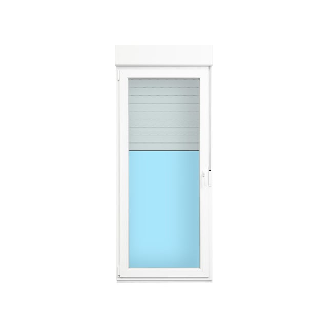 BALCONERA PVC PRACTICABLE CON PERSIANA BLANCA 90X218CM IZQUIERDA