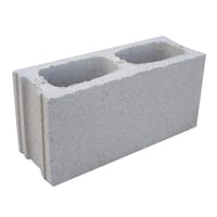 BLOQUE DE HORMIGÓN LISO BEIGE 39X19X19 CM - 1