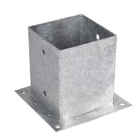 BASE ACERO GALVANIZADO CON PLETINA 12X12 CM - 1