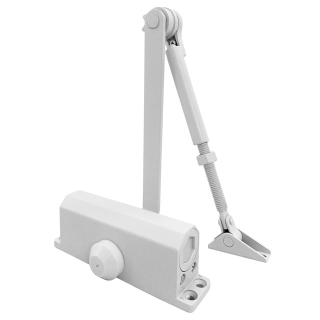 CIERRAPUERTA CON RETENEDOR 60 KG BLANCO 