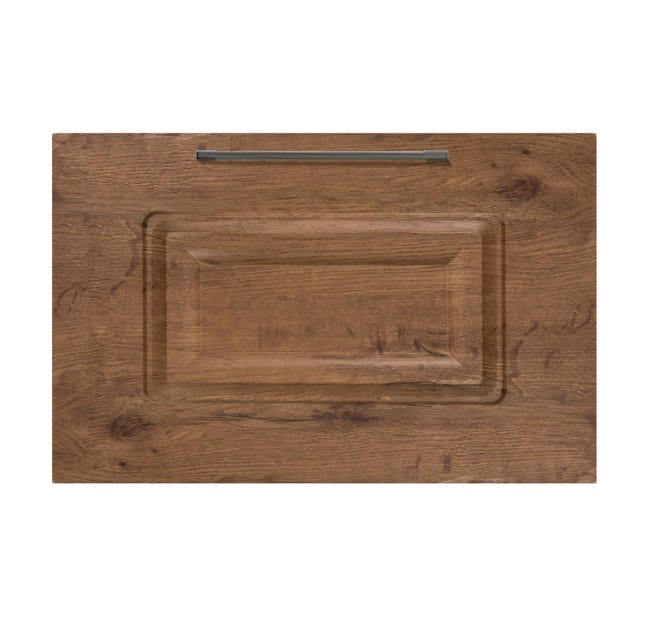 FRENTE CAJÓN PARA MUEBLE DE COCINA OVIEDO MADERA ROBLE OSCURO MATE MDF 70X40CM - 1