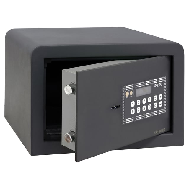 CAJA FUERTE ELECTRÓNICA DE APERTURA CÓDIGO DE SOBREMESA DE TAMAÑO MEDIO 8L ARREGUI