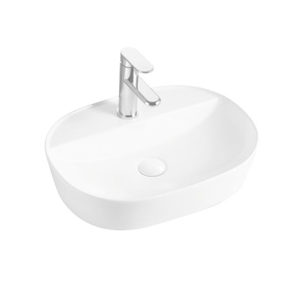 LAVABO SOBREPONER OVALADO 50CM BLANCO