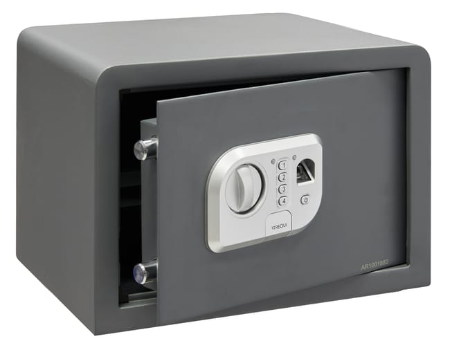 CAJA FUERTE ELECTRÓNICA DE APERTURA POR HUELLA DACTILAR DE SOBREMESA DE TAMAÑO GRANDE 24L ARREGUI - 1