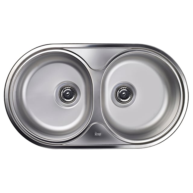 FREGADERO DE COCINA 2 SENOS TEKA REDONDO 78 X 44 X 15 CM