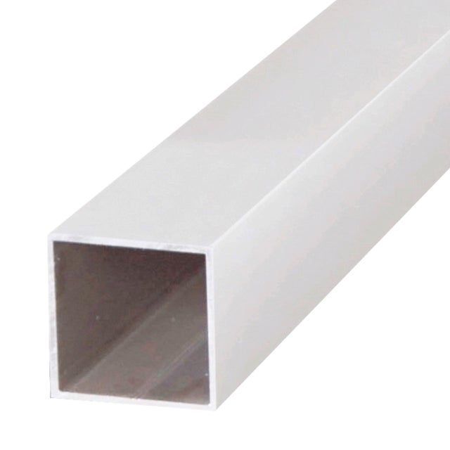 TUBO CUADRADO ALUMINIO LACADO BLANCO 40X40MM 2M