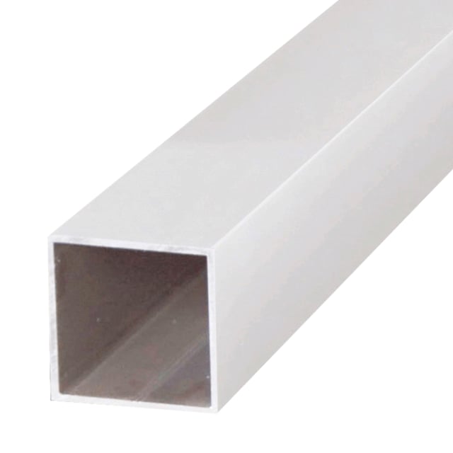TUBO CUADRADO ALUMINIO LACADO BLANCO 40X40MM 2M