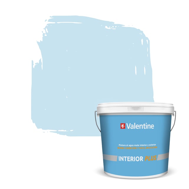 PINTURA PLASTICA AZUL CIELO MATE 4L INTERIOR PLUS