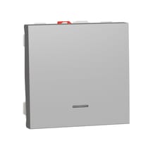 PULSADOR LUMINOSO ANCHO SERIE NEW UNICA ALUMINIO - 1