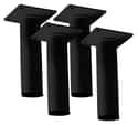 PATA MUEBLE ACERO REDONDA  H 800 MM  30 MM NEGRO. 4 UDS - 1