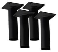 PATA MUEBLE ACERO REDONDA  H 800 MM  30 MM NEGRO. 4 UDS - 1