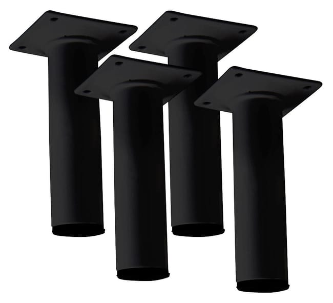 PATA MUEBLE ACERO REDONDA  H 800 MM  30 MM NEGRO. 4 UDS - 1